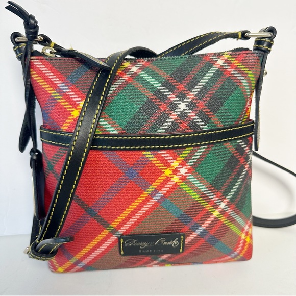 Dooney & Bourke Handbags - Dooney & Bourke Red Plaid Christmas Crossbody Bag